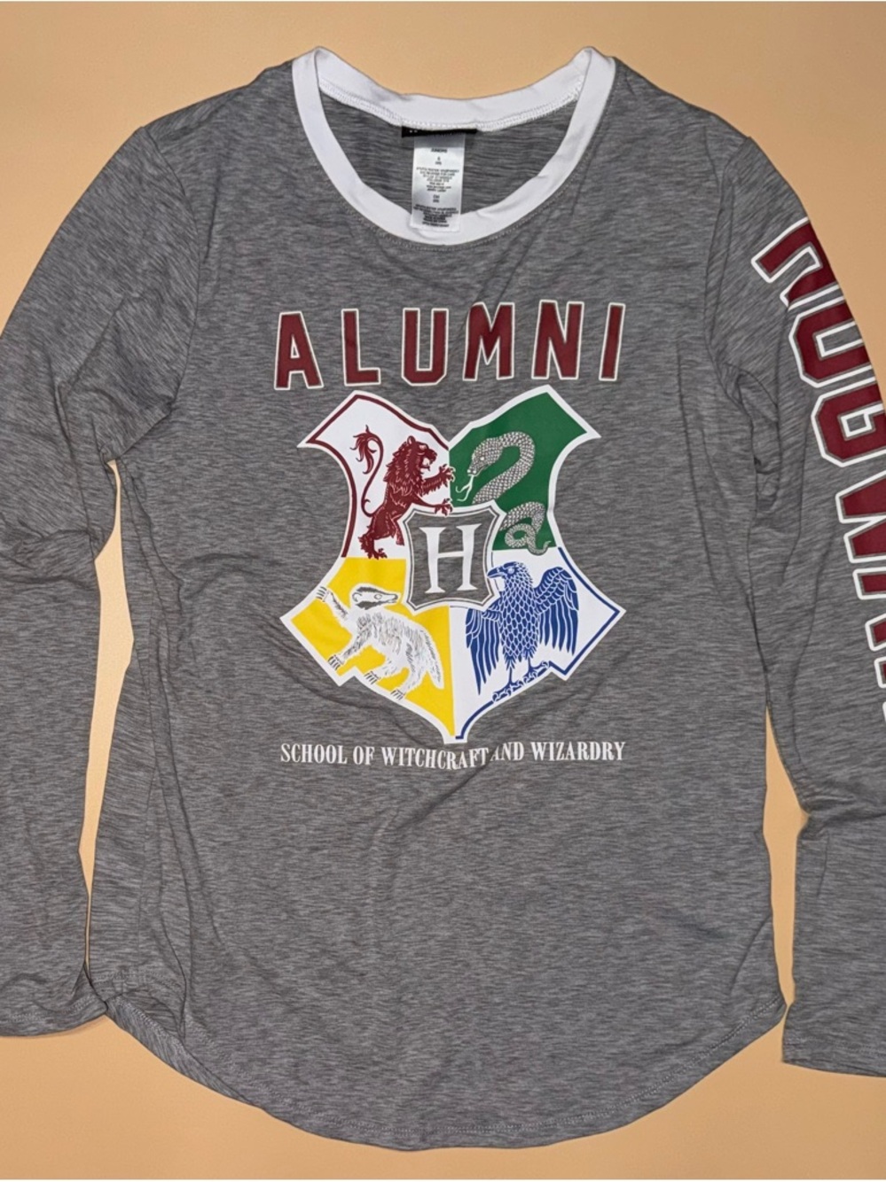 Harry Potter Shirt Hogwarts Alumni Long Sleeve Size Juniors Small